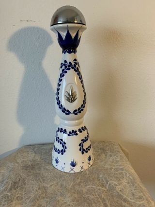 1.  75 L Clase Azul Reposado Tequila Talavera Pottery Hand Painted Empty Bottle