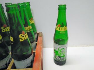 24 VINTAGE SODA BOTTLE Green Glass Simba 10 oz Coca - Cola Company & Wooden Crate 2