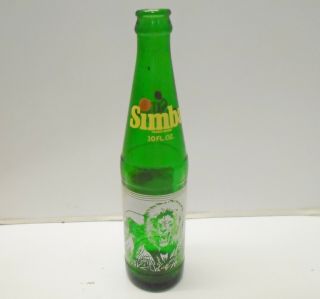 24 VINTAGE SODA BOTTLE Green Glass Simba 10 oz Coca - Cola Company & Wooden Crate 3