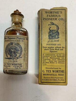 Antique Vintage Cure All Snake Oil Bottle With Cork And Contents