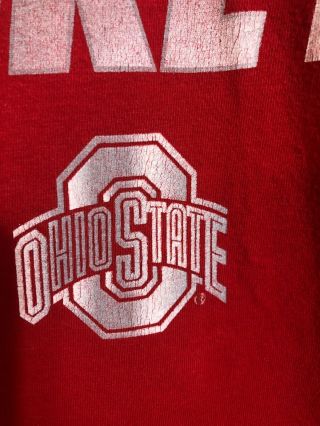 Nike OSU Ohio State Unleash The Buckeyes College Football Red T Shirt Sz Medium 3