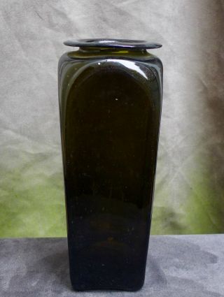 Antique Dark Green Glass Storage Bottle Dutch 19th Century No Union Bottle