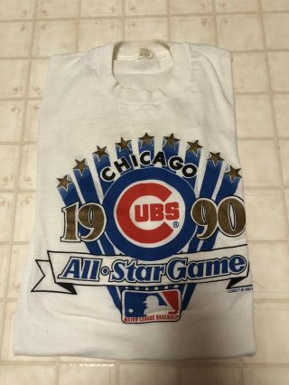 Vintage Chicago Cubs 1990 All Star Game Wrigley Field T - Shirt Xl