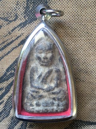 Phra L P Thuad Wat Chang Hai Buddha Yr 2497,  Herb Wan,  Stainless Steals Casing