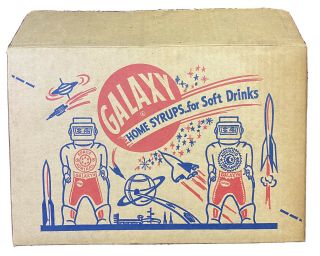 Vintage 1950s Galaxy Home Syrup Soft Drink Glass Bottle Case Of 12 Variety Pack