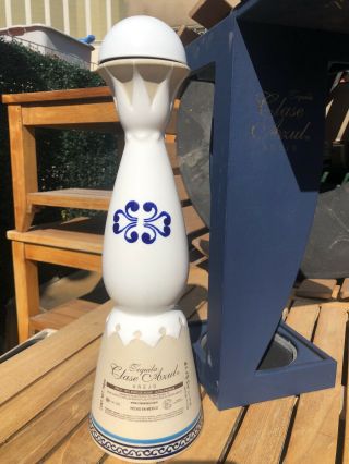 Clase Azul Empty Bottle Tequila Anejo Limited Edition And Signed.  750 Ml Bottle