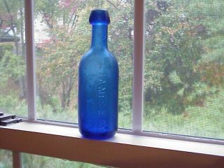 Cobalt Blue James Ray Ginger Ale,  Savannah,  Ga.  Soda Bottle 1870 