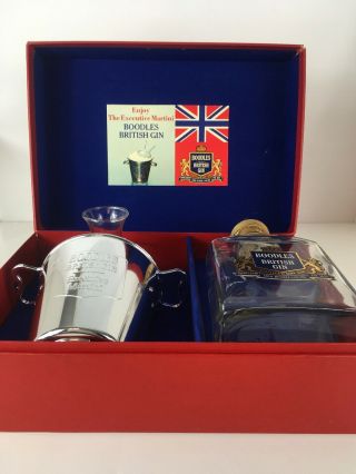 Executive Martini Boodles British Gin Travel Gift Set United Airlines RARE HTF 3