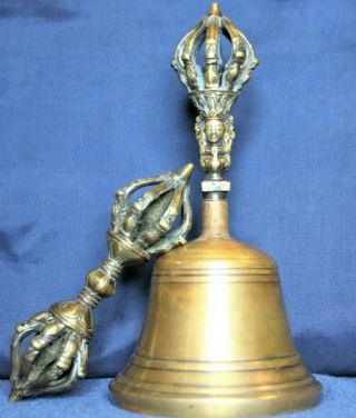 Tibetan Bell 7 Inch,  With Sound,  Vajra,  Ghanta,  Drilbu