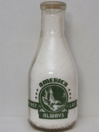 Trpq Milk Bottle Harms Dairy Oakhurst Farm Savannah Ga Chatham Co V 3 War Slogan