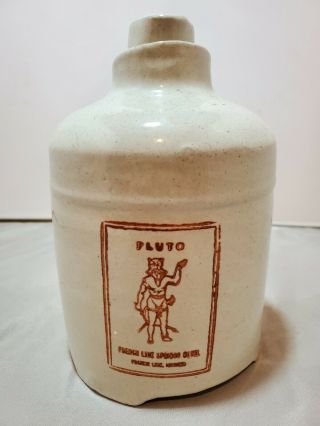 Vintage Stoneware Crock Jug Pluto Water French Lick Springs Hotel Indiana
