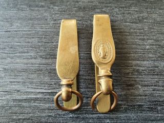 2 Antique copper monastery rosary clips/pendants 2