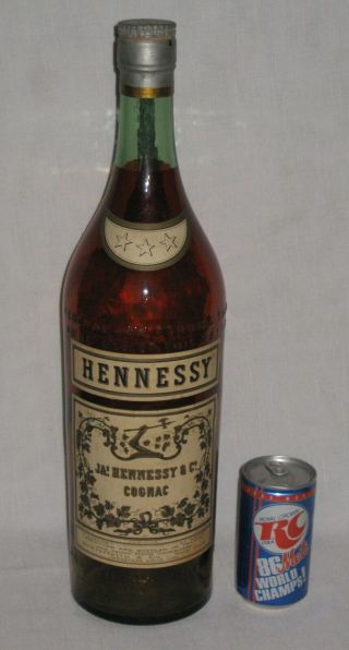 Giant Vintage Glass Hennessy Liquor Store Display Bottle Antique Advertising