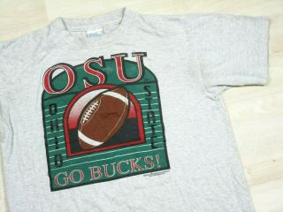Vtg 90s Ohio State University Buckeyes Football (l) Large Soft Shirt Osu