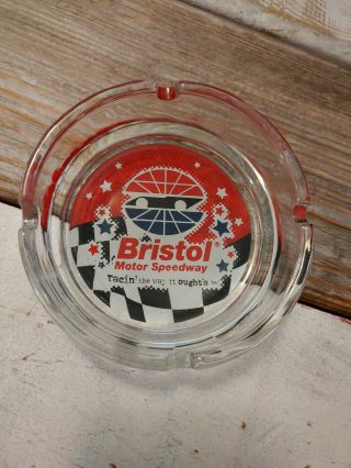 Bristol Motor Speedway Round Glass Ashtray
