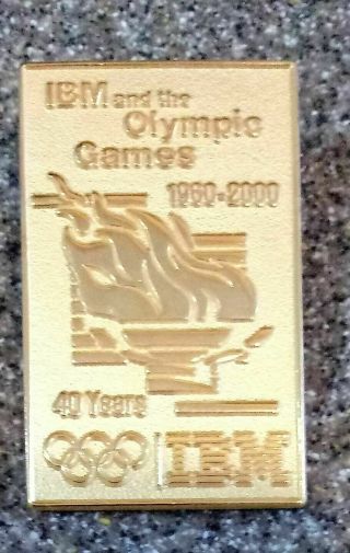 2000 1960 Ibm Sydney Olympic Pin 40 Years Supporting