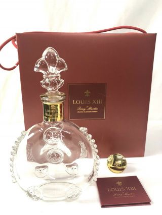 Remy Martin Louis XIII 750 ml Cognac Baccarat Crystal bottle,  case and stopper 2