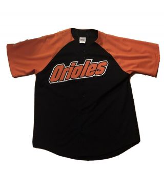 Vintage Authentic - Majestic Baltimore Orioles Stitched Mlb Jersey - Large - Rare