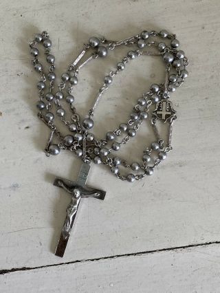 Vintage Sterling Silver 925 Rosary Beads Catholic