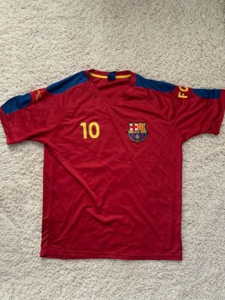 Lionel Messi Barcelona Home Jersey Size Large Unisex Number 10