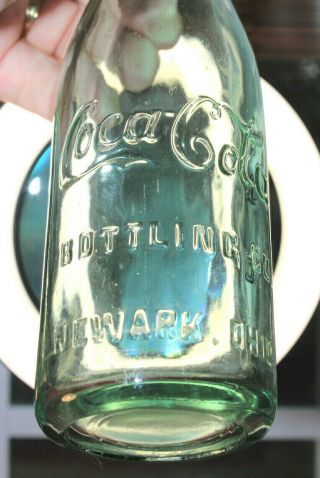 Rare Clear Straight Side Coca Cola Bottle " Newark,  Ohio