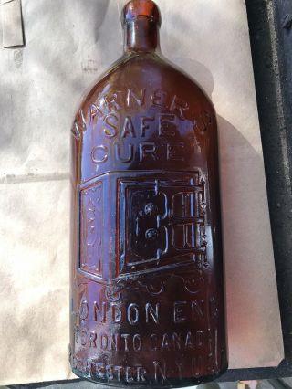 Warner’s Safe Cure 3 Cities Rochester Ny Toronto Can.  London Eng.  Large Bottle