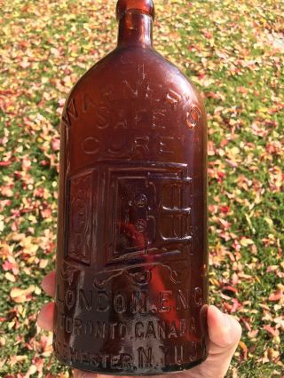 Warner’s Safe Cure 3 Cities Rochester NY Toronto Can.  London Eng.  Large Bottle 3