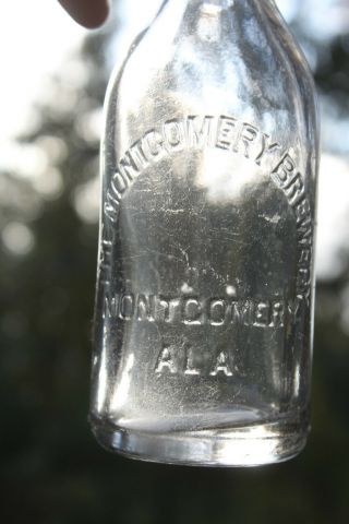 The Montgomery Brewing Beer Bottle Embossed Alabama Ala Al Rare