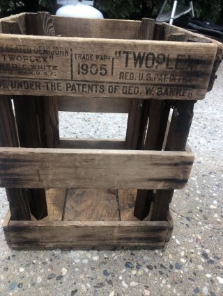 Fred C White “twoplex” Water Bottle Crate - Antique Early 1900’s.