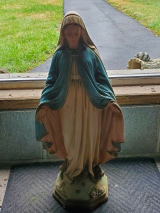 Immaculate Heart Of Mary Blessed Mother Virgin 17 Inch Statue