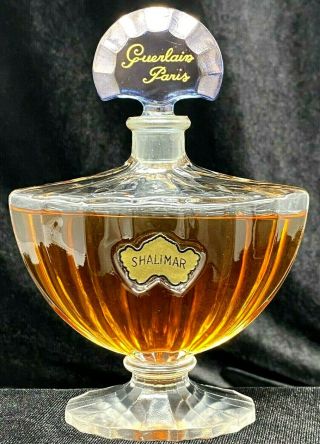 Guerlain Shalimar 80ml / 2.  7 Oz 5 10/16 " Tall 85,  Full Vintage Parfum Extrait