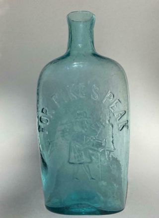 Antique Glass Whiskey Flask For Pike 