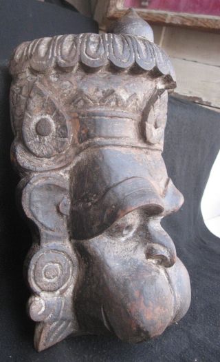 Antique Master Quality Hand Carved Wooden Tantrik Hanuman Mask,  Nepal 2