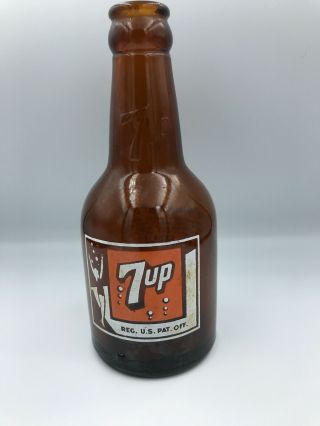 7up Amber Squat Bottle - Houston,  Texas