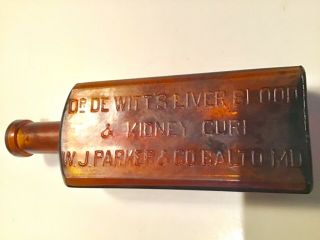 Unusual 19th C Dr.  Dewitt’s Liver Blood & Liver Cure W.  J.  Parker & Co.  Balto Md