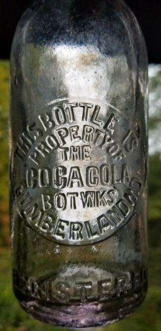 Property Of Coca Cola Bot.  Wks.  Cumberland Maryland Straight Side Coca Cola
