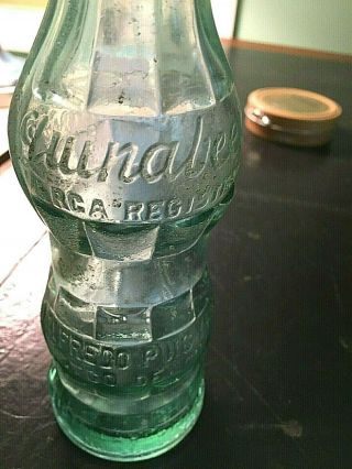 Rare " Quinabeer " Decorative Cuban Art Deco Soda Bottle - A Coca Cola Imitator?