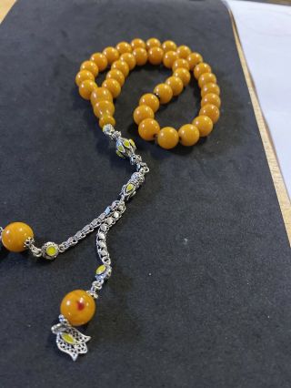 German Bakelite Catalin Faturan Misbaha Tesbih Rosary Prayer Beads Islamic