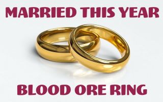 Married This Year Marriage Blood Ore Ring Love Fiancé Commitment Wedding Propose