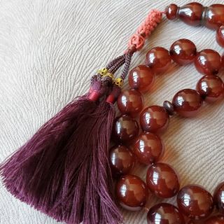 33 Prayer Beads 55 gram German amber cherry bakelite Faturan rosary 2
