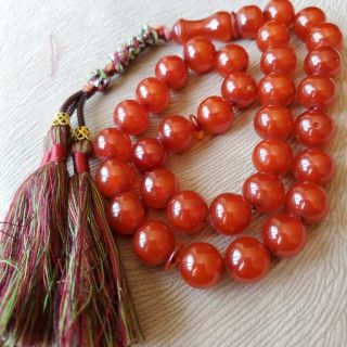 33 Prayer Beads 57 Gram Vintage German Amber Cherry Bakelite Faturan