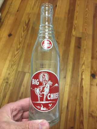 Vintage Acl Big Chief Tecumseh Soda Pop Bottle Falls City Nebraska Coca Cola