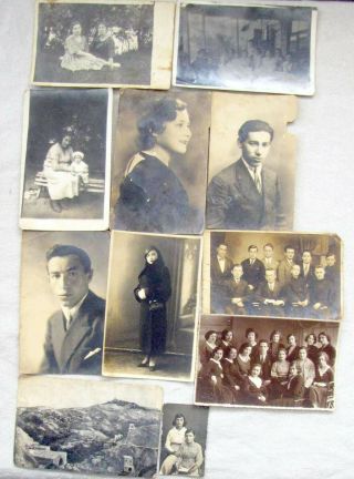 Judaica 10 Antique Photos Of A Jewish Family Lithuania - Palestine,  1920 - 30 