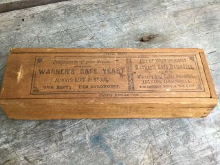Rare Wood Warner’s Safe / Log Cabin Dominos Antique Pharmacy