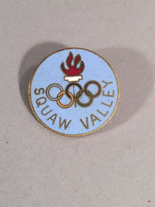 Vintage 1960 Squaw Valley Viii Olympic Winter Games California Lapel Pin