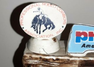 HOFFMAN PRO RODEO Kentucky Whiskey Decanter Bull Riding,  1970’s 2
