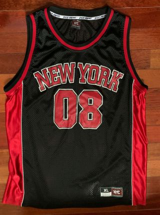 York Knicks Black Red White Tank Top Jersey 08 Men’s Size Extra Large,  Xl