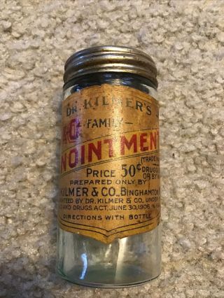 Antique Bottle Dr Kilmer’s U&o Family Anointment Binghamton Ny
