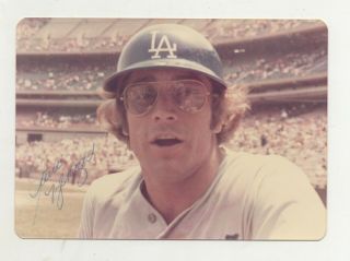 Steve Yeager - Autographed 3 1/2 " X 5 " Vintage Photo - Los Angeles Dodgers