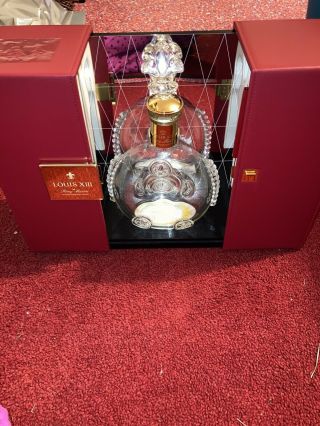 Louis Xiii Remy Martin Decanter Baccarat Crystal Bottle And Box Display Case